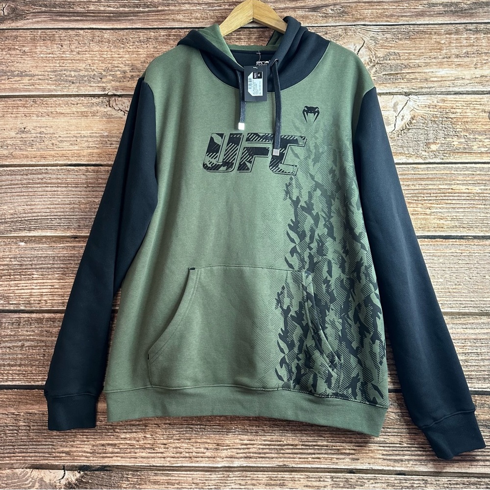 UFC x Venum Sweater Mens Extra Large Hoodie Green Fight Week Spellout MMA New